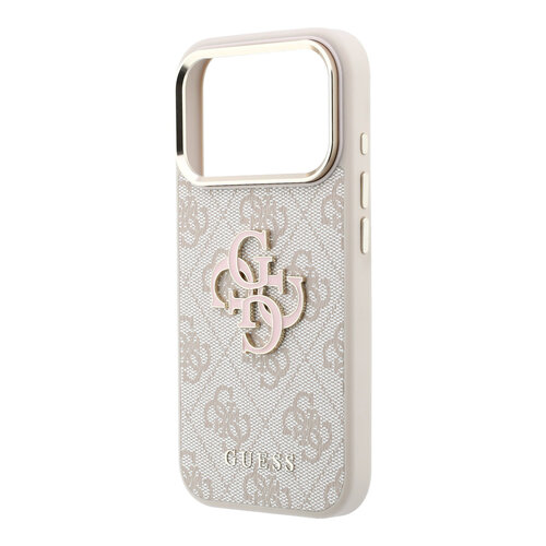 Guess Guess iPhone 18 Pro Max/iPhone 17 Pro Max Hartschalenhülle PU 4G Großes Kunstharzlogo - Rosa