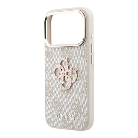 Guess Guess iPhone 18 Pro Max Back cover case - HC 4G PU & Big Resin Logo - Pink Guess Guess iPhone 18 Pro Max Back cover case - HC 4G PU & Big Resin Logo - Pink