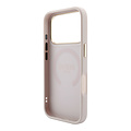 Guess Guess iPhone 18 Pro/iPhone 17 Pro Hartschalenhülle MagSafe Saffiano HS Pfingstrose Ring - Rosa