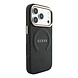 Guess Guess iPhone 18 Pro Back cover case - HC Magsafe Saffiano HS Peony & Ring - Black