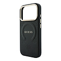 Guess Guess iPhone 18 Pro/iPhone 17 Pro Hartschalenhülle MagSafe Saffiano HS Pfingstrose Ring - Schwarz