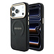 Guess Guess iPhone 18 Pro Max Back cover case - HC Magsafe Saffiano HS Peony & Ring - Black Guess Guess iPhone 18 Pro Max Back cover case - HC Magsafe Saffiano HS Peony & Ring - Black
