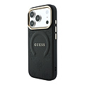 Guess Guess iPhone 18 Pro Max/iPhone 17 Pro Max Hartschalenhülle MagSafe Saffiano HS Pfingstrose Ring - Schwarz