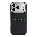 Guess Guess iPhone 18 Pro Max/iPhone 17 Pro Max Hartschalenhülle MagSafe Saffiano HS Pfingstrose Ring - Schwarz