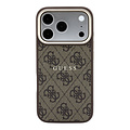 Guess Guess iPhone 18 Pro/iPhone 17 Pro Hartschalenhülle MagSafe PU 4G-Prägung Klassisches Logo - Braun