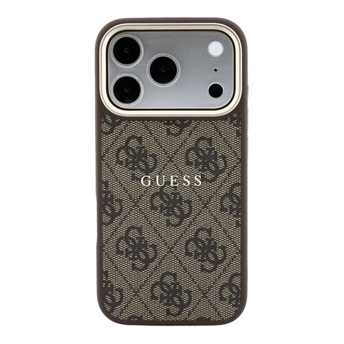 Guess Guess iPhone 18 Pro/iPhone 17 Pro Hartschalenhülle MagSafe PU 4G-Prägung Klassisches Logo - Braun