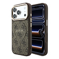 Guess Guess iPhone 18 Pro Max/iPhone 17 Pro Max Hartschalenhülle MagSafe PU 4G-Prägung Klassisches Logo - Braun