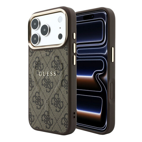 Guess Guess iPhone 18 Pro Max Back cover case - HC Magsafe EMBossed 4G PU With Classic - Brown Guess Guess iPhone 18 Pro Max Back cover case - HC Magsafe EMBossed 4G PU With Classic - Brown