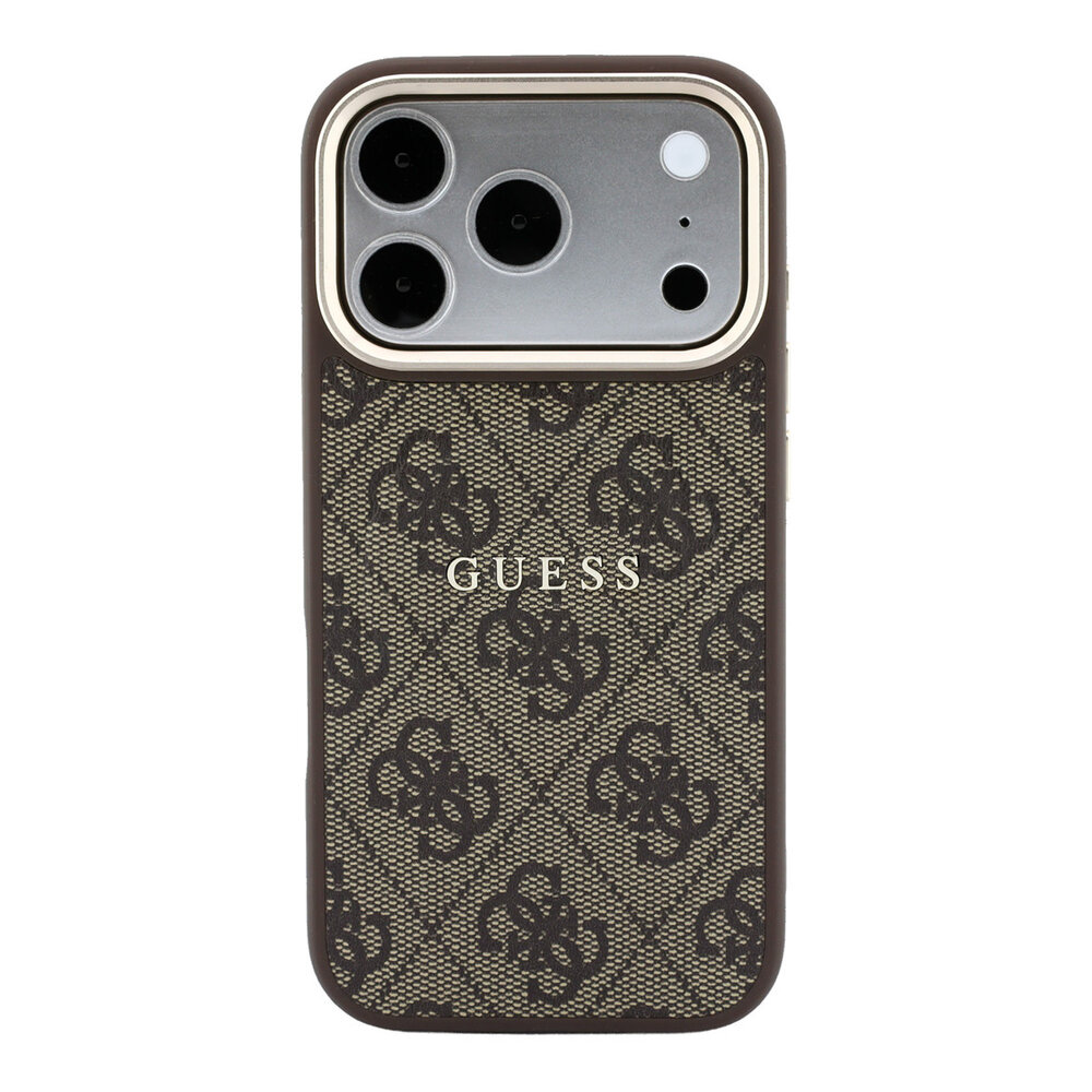 Guess Guess iPhone 18 Pro Max Back cover coque - HC Magsafe EMBossed 4G PU With Classic - Marron