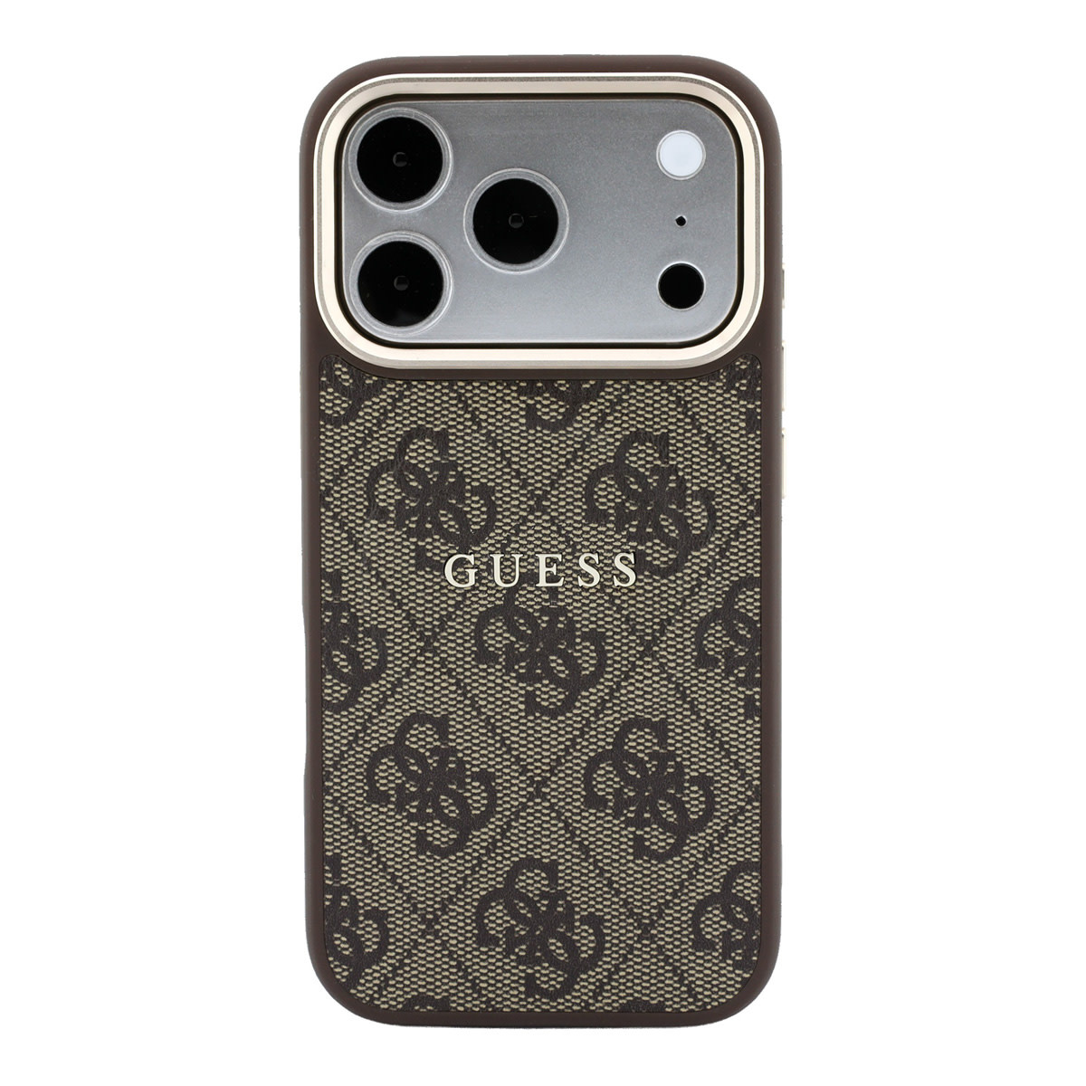 Guess Guess iPhone 18 Pro Max Backcover hoesje - HC Magsafe EMBossed 4G PU With Classic - Bruin, foto 3 van 6