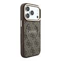Guess Guess iPhone 18 Pro Max/iPhone 17 Pro Max Hartschalenhülle MagSafe PU 4G-Prägung Klassisches Logo - Braun