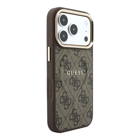 Guess Guess iPhone 18 Pro Max Back cover case - HC Magsafe EMBossed 4G PU With Classic - Brown Guess Guess iPhone 18 Pro Max Back cover case - HC Magsafe EMBossed 4G PU With Classic - Brown