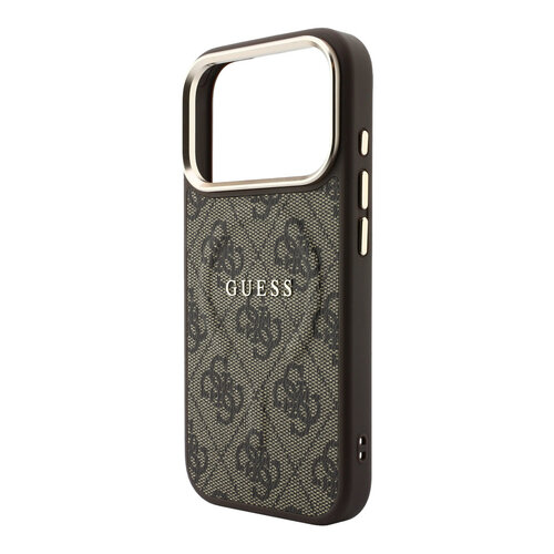 Guess Guess iPhone 18 Pro Max/iPhone 17 Pro Max Hartschalenhülle MagSafe PU 4G-Prägung Klassisches Logo - Braun