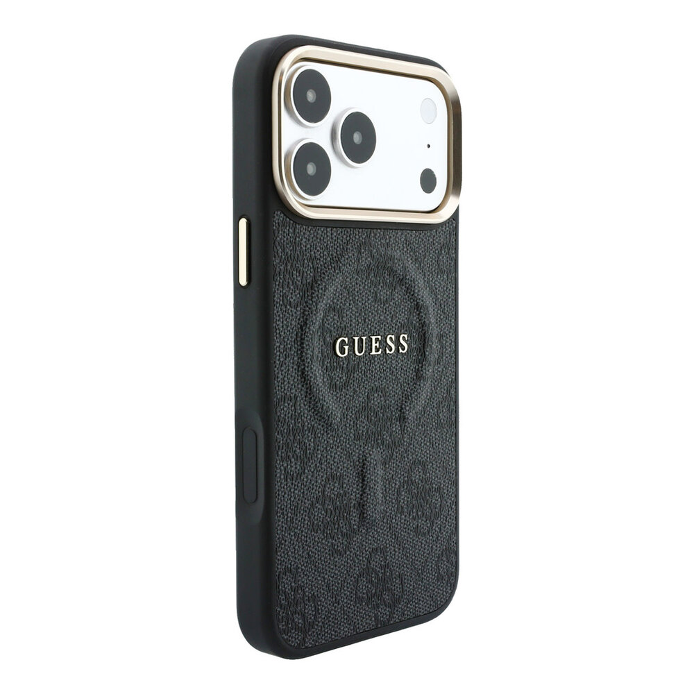 Guess Guess iPhone 18 Pro Back cover case - HC Magsafe EMBossed 4G PU With Classic - Black Guess Guess iPhone 18 Pro Back cover case - HC Magsafe EMBossed 4G PU With Classic - Black