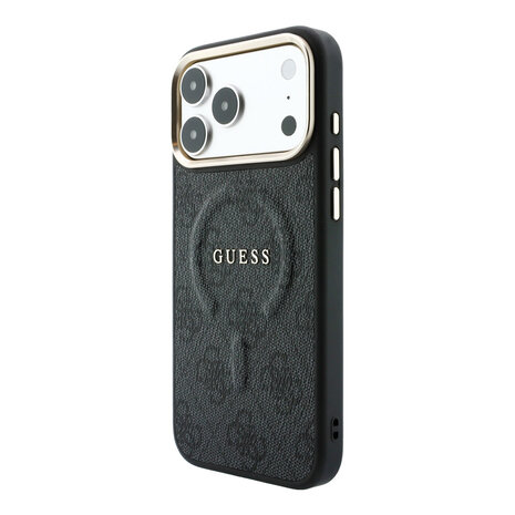 Guess Guess iPhone 18 Pro Back cover case - HC Magsafe EMBossed 4G PU With Classic - Black Guess Guess iPhone 18 Pro Back cover case - HC Magsafe EMBossed 4G PU With Classic - Black