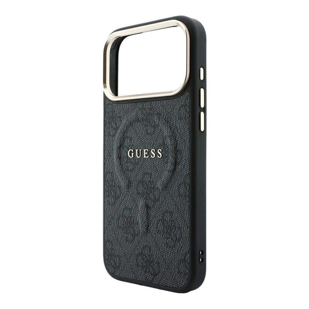 Guess Guess iPhone 18 Pro Back cover case - HC Magsafe EMBossed 4G PU With Classic - Black Guess Guess iPhone 18 Pro Back cover case - HC Magsafe EMBossed 4G PU With Classic - Black