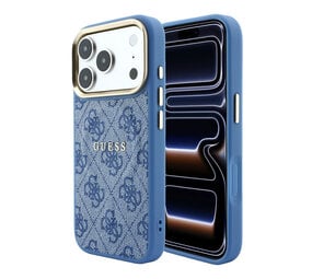 Guess Guess iPhone 18 Pro Back cover case - HC Magsafe EMBossed 4G PU With Classic - Blue Guess Guess iPhone 18 Pro Back cover case - HC Magsafe EMBossed 4G PU With Classic - Blue