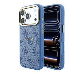 Guess Guess iPhone 18 Pro Back-Cover hul - HC Magsafe EMBossed 4G PU With Classic - Blau