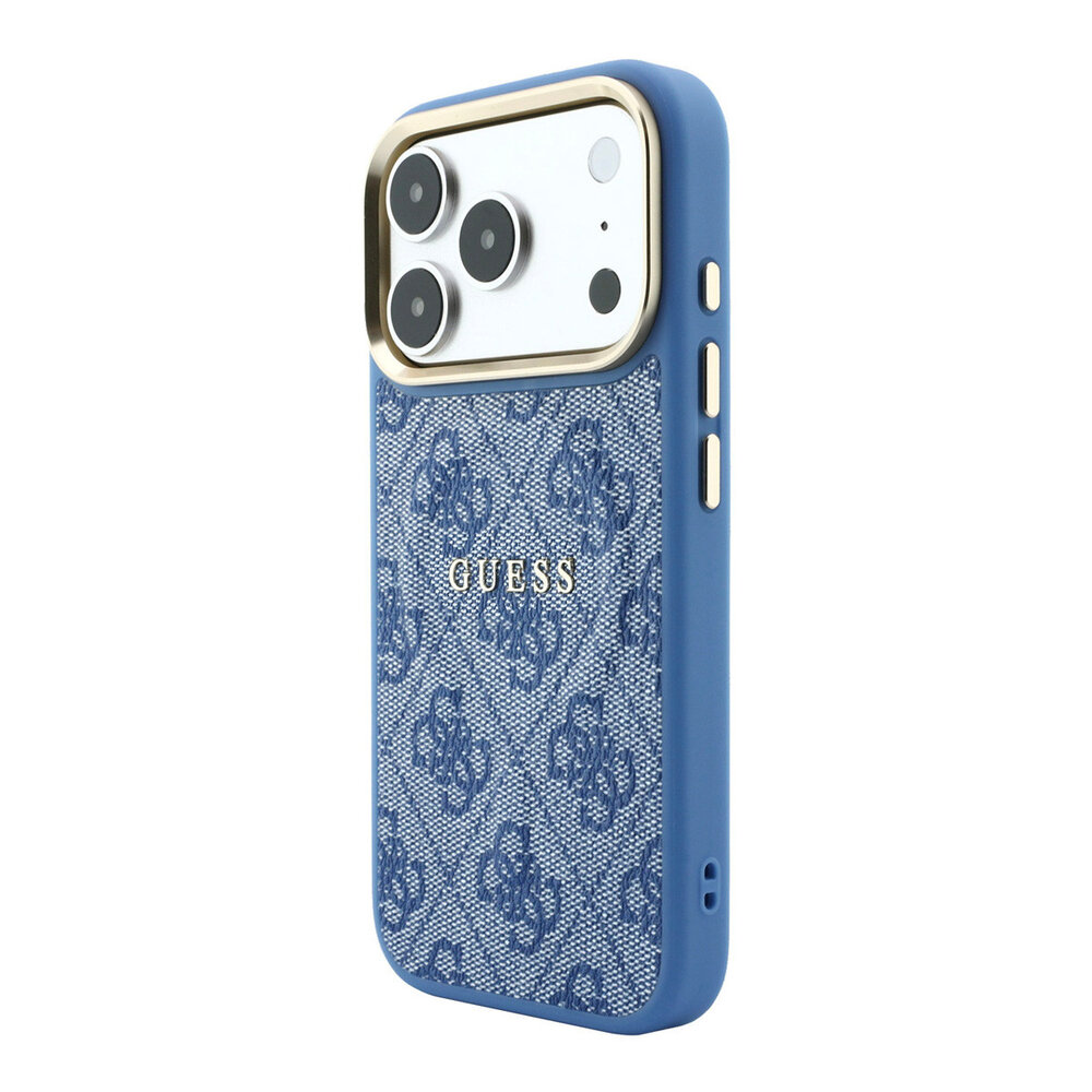 Guess Guess iPhone 18 Pro Back cover case - HC Magsafe EMBossed 4G PU With Classic - Blue Guess Guess iPhone 18 Pro Back cover case - HC Magsafe EMBossed 4G PU With Classic - Blue