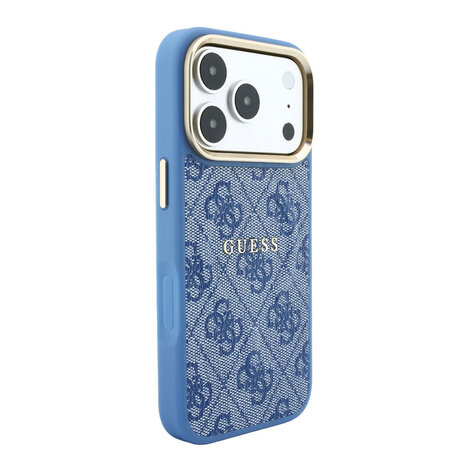 Guess Guess iPhone 18 Pro Back cover case - HC Magsafe EMBossed 4G PU With Classic - Blue Guess Guess iPhone 18 Pro Back cover case - HC Magsafe EMBossed 4G PU With Classic - Blue