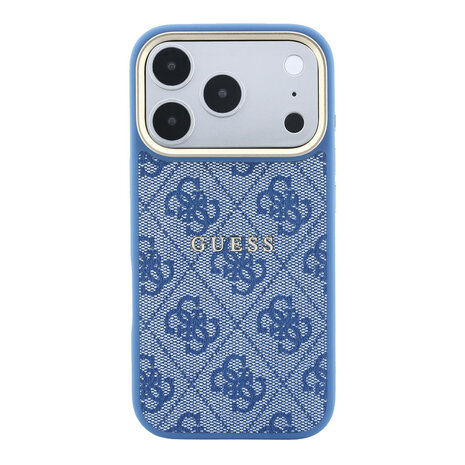 Guess Guess iPhone 18 Pro Back cover case - HC Magsafe EMBossed 4G PU With Classic - Blue Guess Guess iPhone 18 Pro Back cover case - HC Magsafe EMBossed 4G PU With Classic - Blue