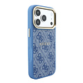 Guess Guess iPhone 18 Pro Max/iPhone 17 Pro Max Hartschalenhülle MagSafe PU 4G-Prägung Klassisches Logo - Blau