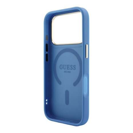Guess Guess iPhone 18 Pro Max Back cover case - HC Magsafe EMBossed 4G PU With Classic - Blue Guess Guess iPhone 18 Pro Max Back cover case - HC Magsafe EMBossed 4G PU With Classic - Blue