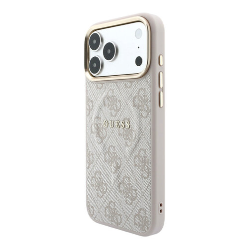 Guess Guess iPhone 18 Pro Max/iPhone 17 Pro Max Hartschalenhülle MagSafe PU 4G-Prägung Klassisches Logo - Rosa