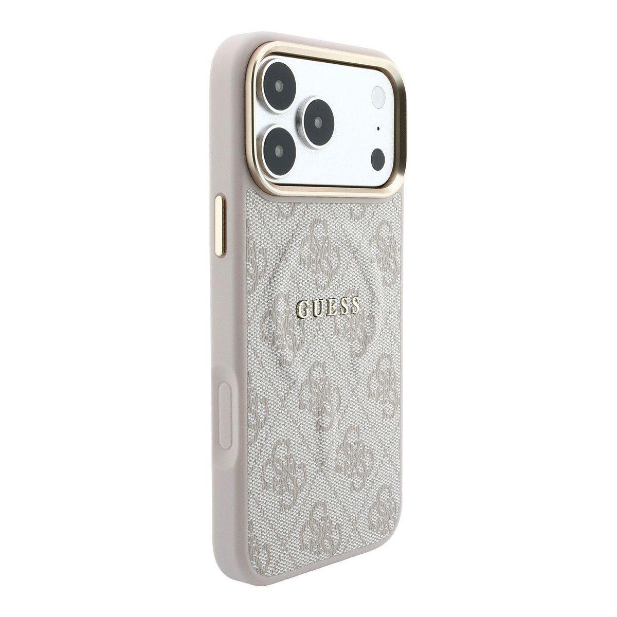 Guess Guess iPhone 18 Pro Max Backcover hoesje - HC Magsafe EMBossed 4G PU With Classic - Roze, foto 4 van 6