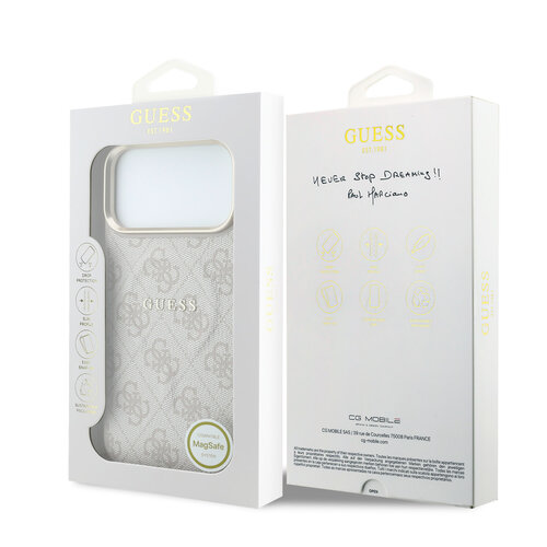 Guess Guess iPhone 18 Pro Max/iPhone 17 Pro Max Hartschalenhülle MagSafe PU 4G-Prägung Klassisches Logo - Rosa
