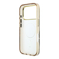 Guess Guess iPhone 18 Pro/iPhone 17 Pro Hartschalenhülle MagSafe IML Zebramuster Glitzer Dreieckiges Logo - Gold