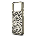 Guess Guess iPhone 18 Pro Max/iPhone 17 Pro Max Coque rigide MagSafe IML Motif léopard Paillettes Logo triangulaire - Noir