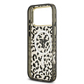Guess Guess iPhone 18 Pro Max/iPhone 17 Pro Max Hartschalenhülle MagSafe IML Leopardenmuster Glitzer Dreieckiges Logo - Schwarz