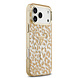 Guess Guess iPhone 18 Pro Max Back-Cover hul - HC Magsafe IML Leopard Glitter Triangle - Braun