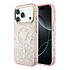 Guess iPhone 18 Pro Max Backcover hoesje - HC Magsafe IML Leopard Glitter Triangle Logo - Roze Guess iPhone 18 Pro Max Backcover hoesje - HC Magsafe IML Leopard Glitter Triangle Logo - Roze