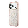 Guess Guess iPhone 18 Pro Max/iPhone 17 Pro Max Coque rigide MagSafe IML Motif léopard Paillettes Logo triangulaire - Rose