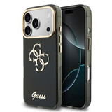 Guess Guess iPhone 18 Pro Back-Cover hul - HC IML 4G Script Metal - Schwarz