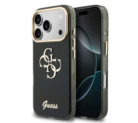 Guess Guess iPhone 18 Pro Back cover coque - HC IML 4G Script Metal - Noir Guess Guess iPhone 18 Pro Back cover coque - HC IML 4G Script Metal - Noir