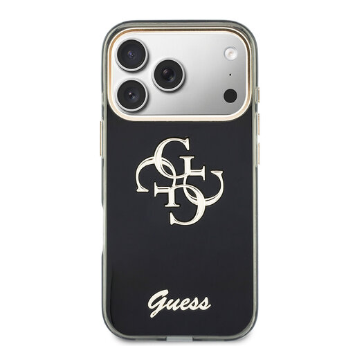 Guess Guess iPhone 18 Pro/iPhone 17 Pro Hartschalenhülle IML 4G Metall-Schriftlogo - Schwarz