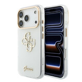 Guess Guess iPhone 18 Pro Back-Cover hul - HC IML 4G Script Metal - Weiß