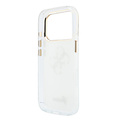Guess Guess iPhone 18 Pro/iPhone 17 Pro Coque rigide IML 4G Logo manuscrit en métal - Blanc