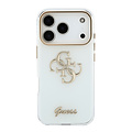 Guess Guess iPhone 18 Pro Max/iPhone 17 Pro Max Hartschalenhülle IML 4G Metall-Schriftlogo - Weiß