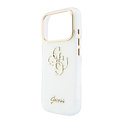Guess Guess iPhone 18 Pro Max/iPhone 17 Pro Max Hartschalenhülle IML 4G Metall-Schriftlogo - Weiß