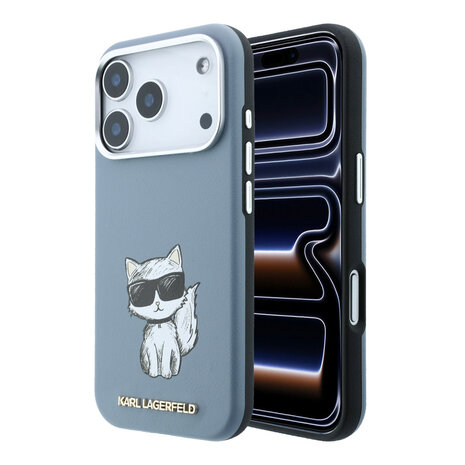 Karl Lagerfeld Karl Lagerfeld iPhone 18 Pro Back-Cover hul - HC Magsafe SW Smooth PU Choupette Sketch - Hellblau Karl Lagerfeld Karl Lagerfeld iPhone 18 Pro Back-Cover hul - HC Magsafe SW Smooth PU Choupette Sketch - Hellblau