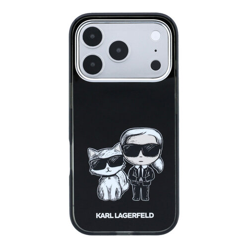 Karl Lagerfeld Karl Lagerfeld iPhone 18 Pro/iPhone 17 Pro Hartschalenhülle MagSafe IML KC Bodies Skizzenmotiv - Schwarz