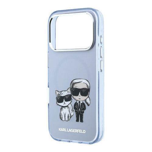 Karl Lagerfeld Karl Lagerfeld iPhone 18 Pro/iPhone 17 Pro Hartschalenhülle MagSafe IML KC Bodies Skizzenmotiv - Hellblau