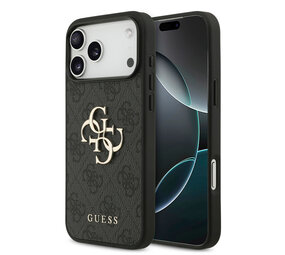 Guess Guess iPhone 18 Pro Max Back cover case - HC 4G PU Big Logo - Black Guess Guess iPhone 18 Pro Max Back cover case - HC 4G PU Big Logo - Black