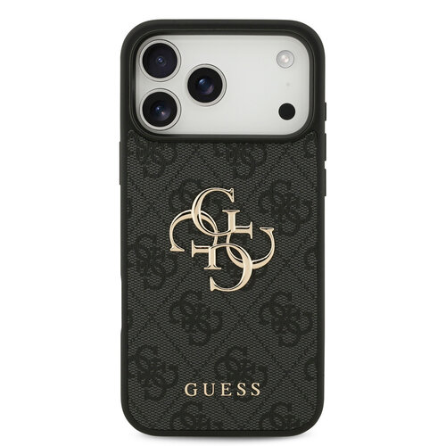 Guess Guess iPhone 18 Pro Max/iPhone 17 Pro Max Hartschalenhülle PU 4G Großes Logo - Schwarz