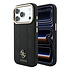 Guess iPhone 18 Pro Max Back cover case - HC Magsafe PU Stripe HS Peony 4G Logo - Black