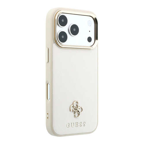 Guess Guess iPhone 18 Pro Max/iPhone 17 Pro Max Hartschalenhülle MagSafe Saffiano Kleines 4G-Logo Klassisches Logo - Beige